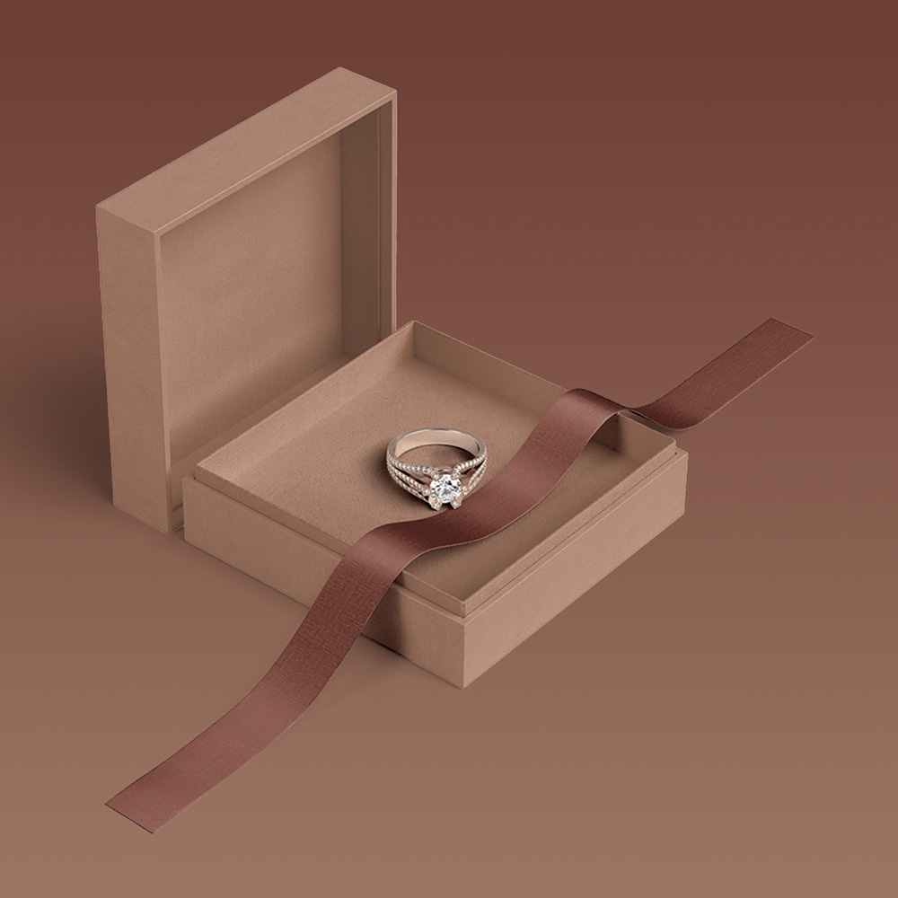 Luxury Ribbon Rigid Packaging Box with Bow