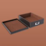 custom faux leather rigid box with durable design
