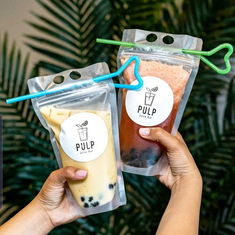 Frozen Alcoholic Drink Pouches Aluminum foil Stand Up Bags