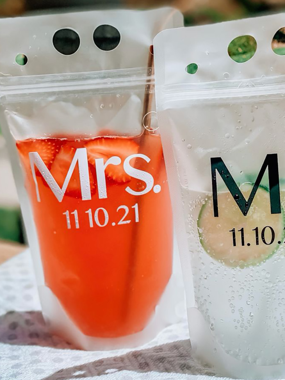 Frozen Alcoholic Drink Pouches Aluminum foil Stand Up Bags