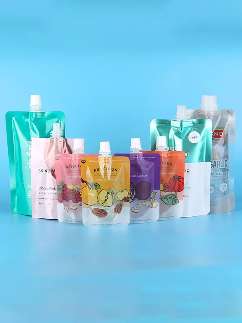 Frozen Alcoholic Drink Pouches Aluminum foil Stand Up Bags
