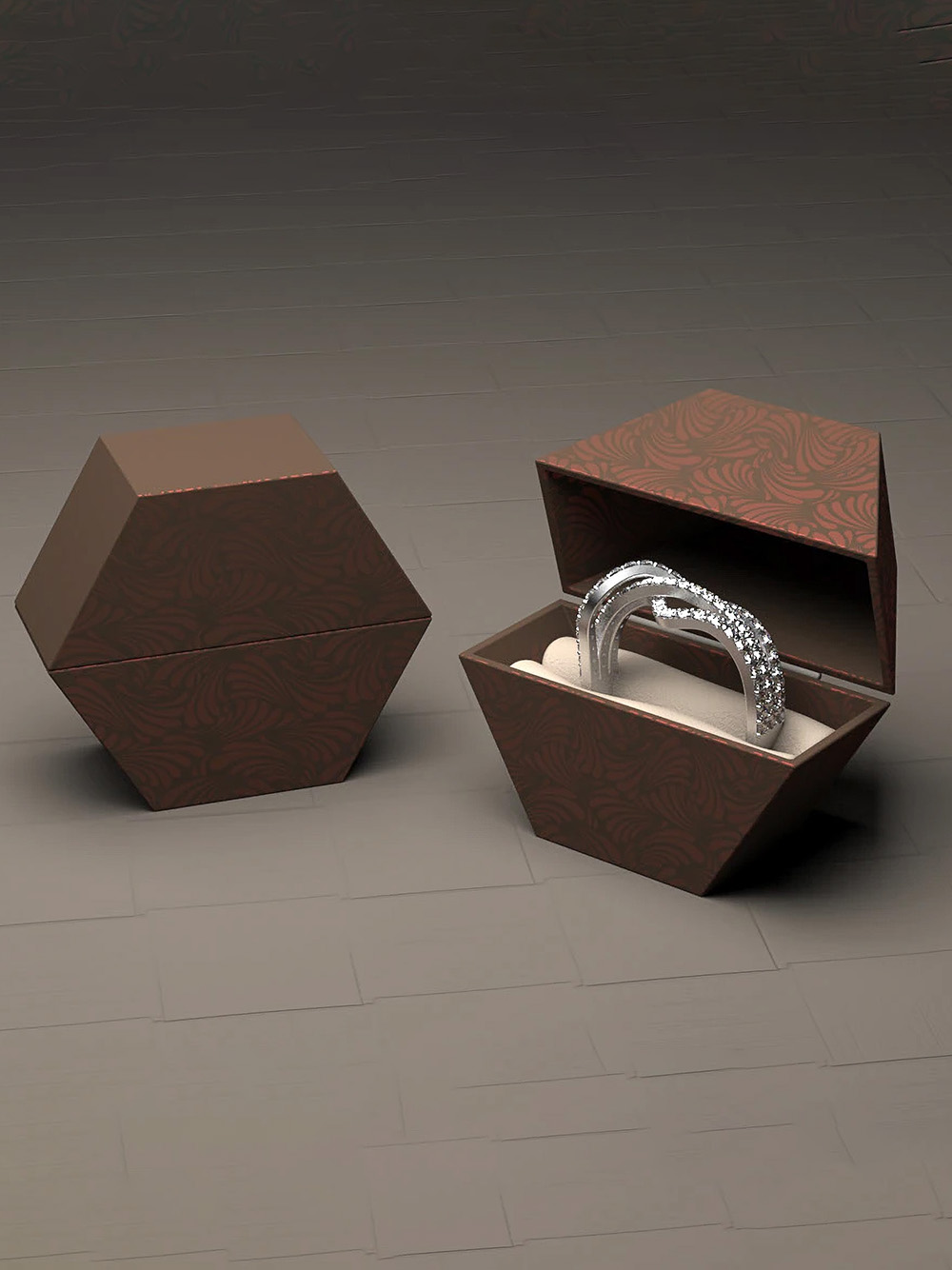 Stylish hinged rigid box for high-end retail packaging