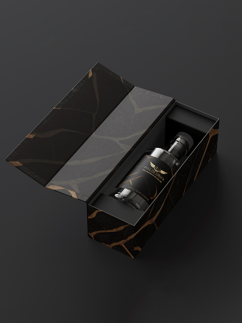 Stylish hinged rigid box for high-end retail packaging