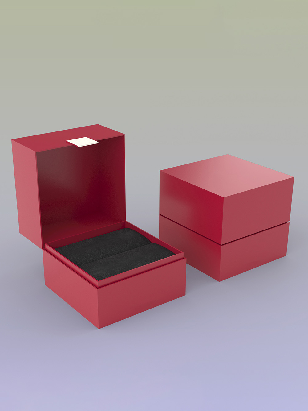 Durable hinged rigid packaging box for luxury items