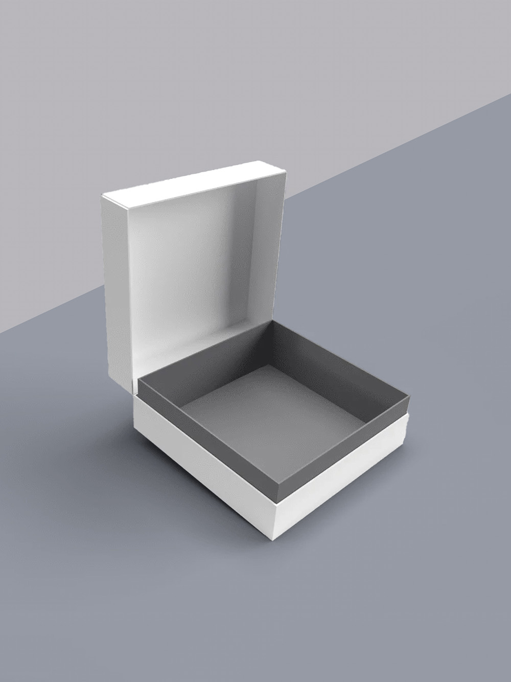 Durable hinged rigid packaging box for luxury items