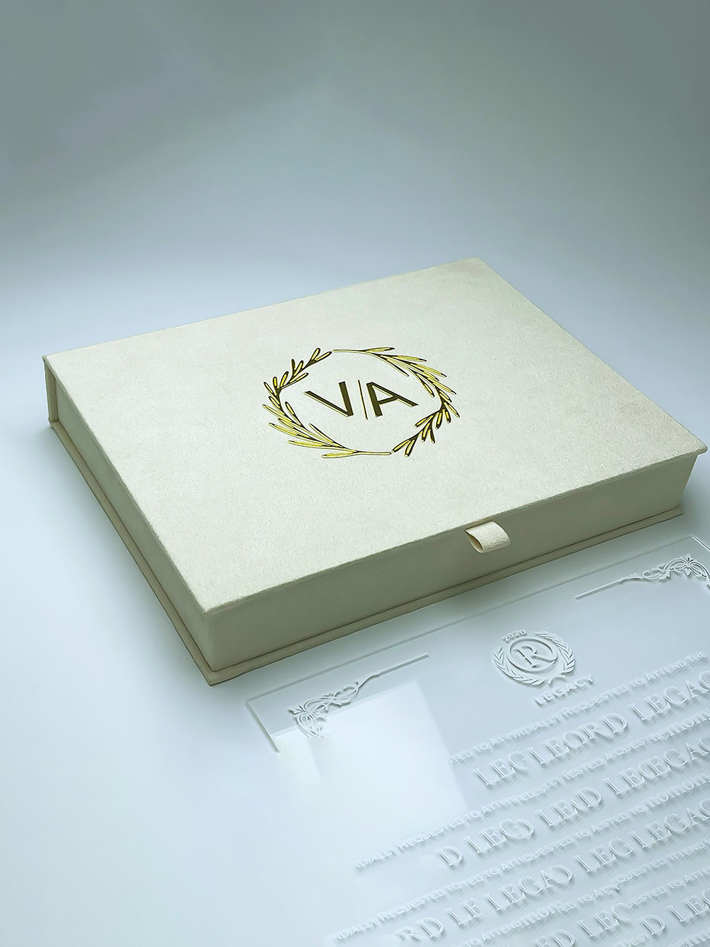 Premium rigid box designed for invitation cards packaging