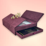 Custom invitation rigid box with elegant presentation style