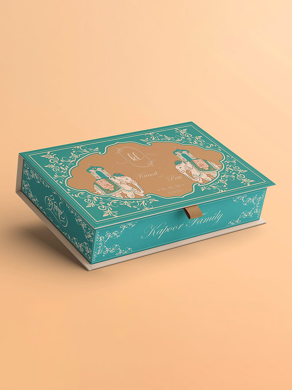 Premium rigid box designed for invitation cards packaging