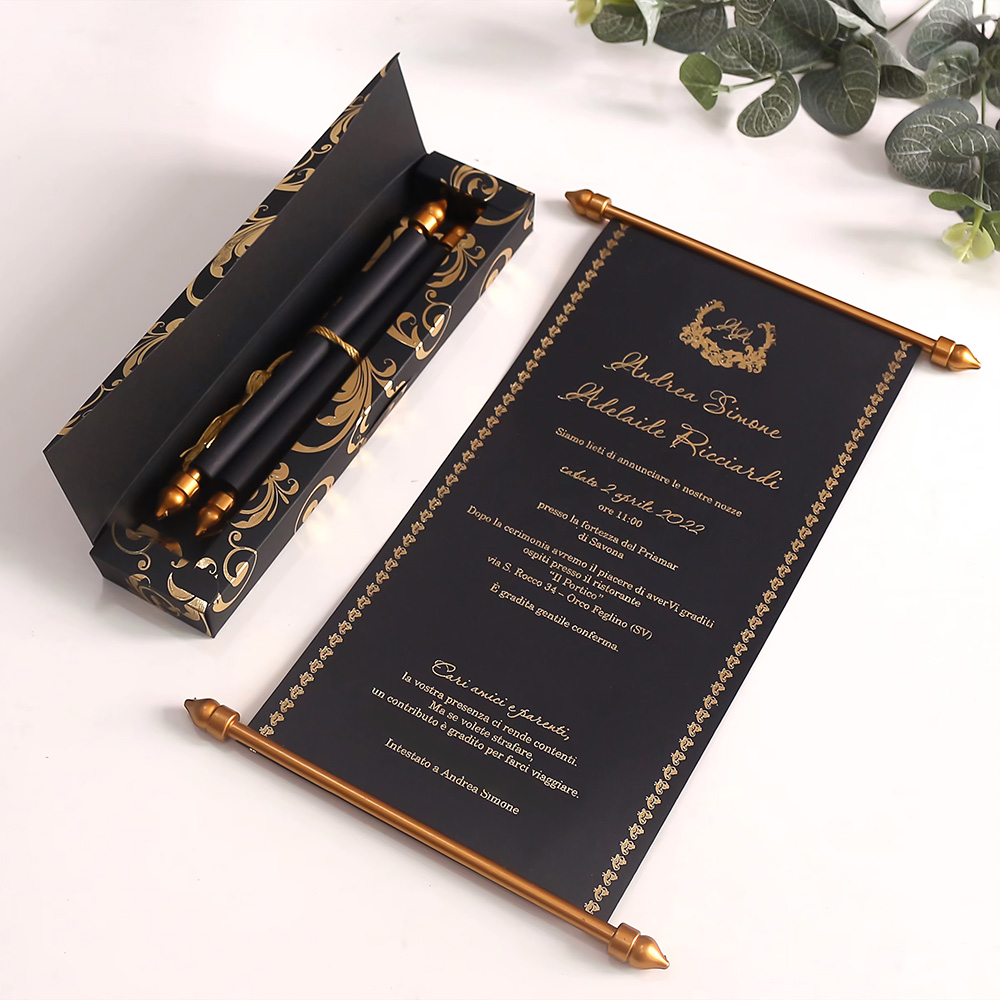 Luxury invitation rigid box for premium event packaging