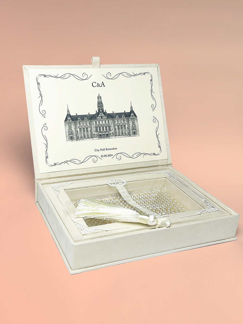 Premium rigid box designed for invitation cards packaging
