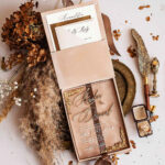 Custom invitation rigid box with elegant presentation style