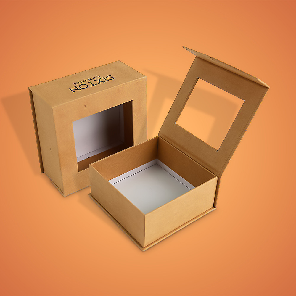 Custom kraft rigid box with durable and natural finish