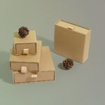 Strong kraft rigid box for elegant product presentation