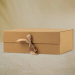 Strong kraft rigid box for elegant product presentation