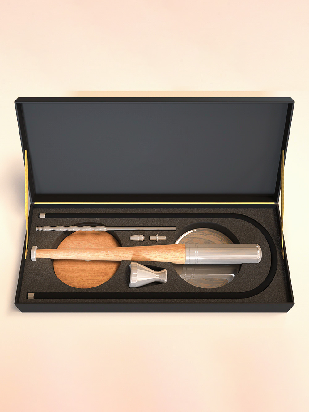 Custom leather rigid box with elegant textured finish