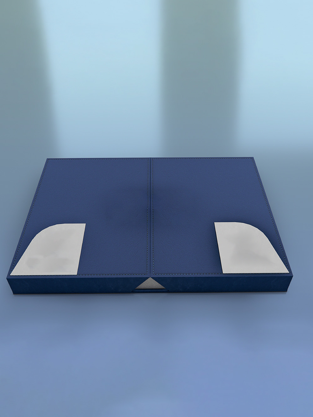 Custom leather rigid box with elegant textured finish