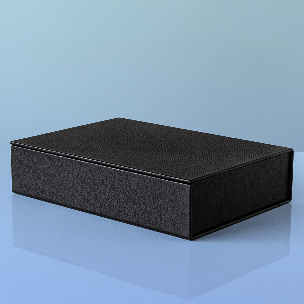 Luxury leather rigid box for premium product packaging