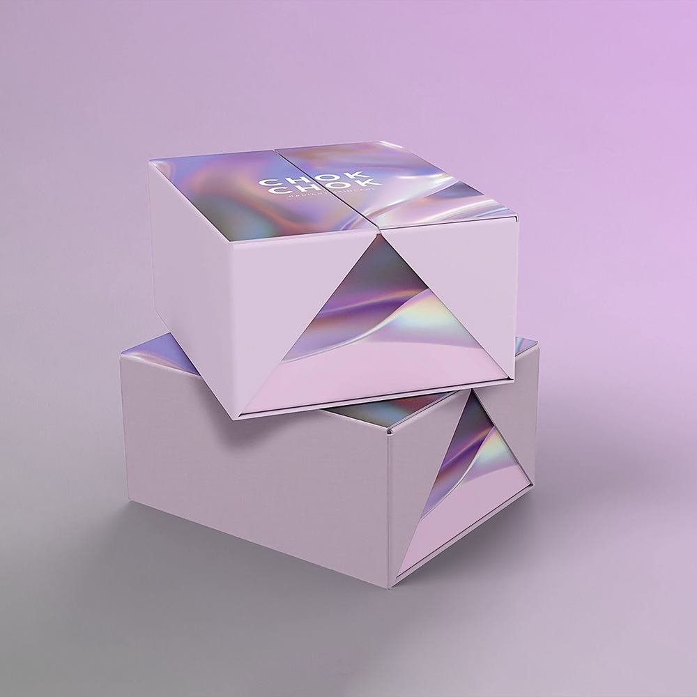 Shiny Holographic Rigid Packaging
