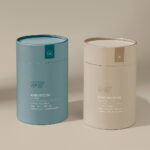 Round rigid packaging box with elegant premium finish