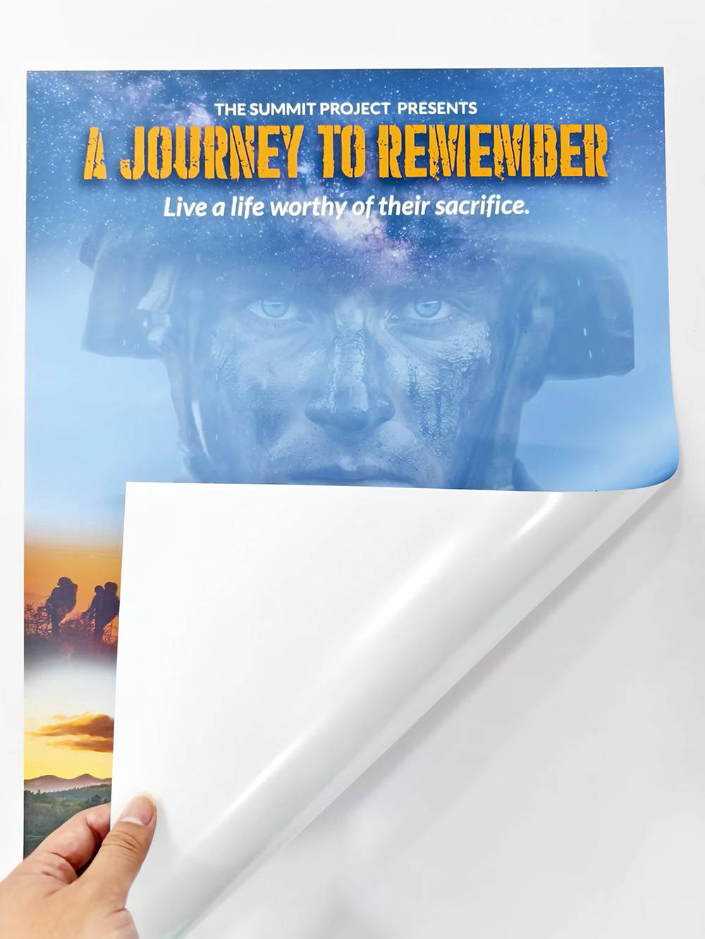 Creative poster printing for indoor and outdoor use