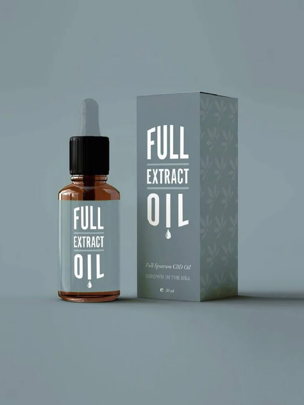 Creative Hemp Oil Packaging with Botanical Artwork