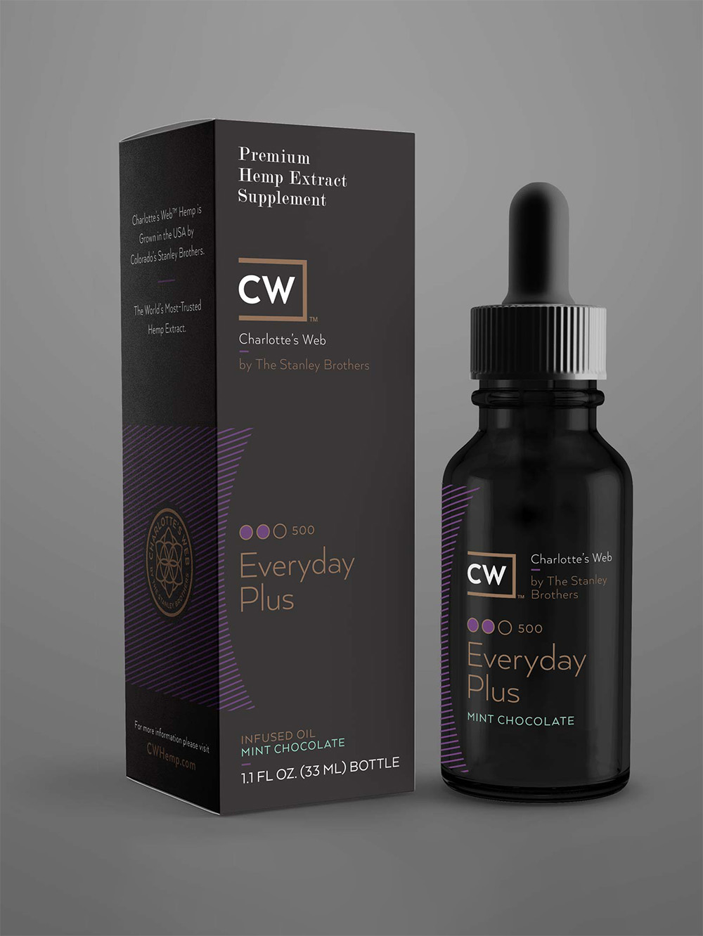 Creative Hemp Oil Packaging with Botanical Artwork