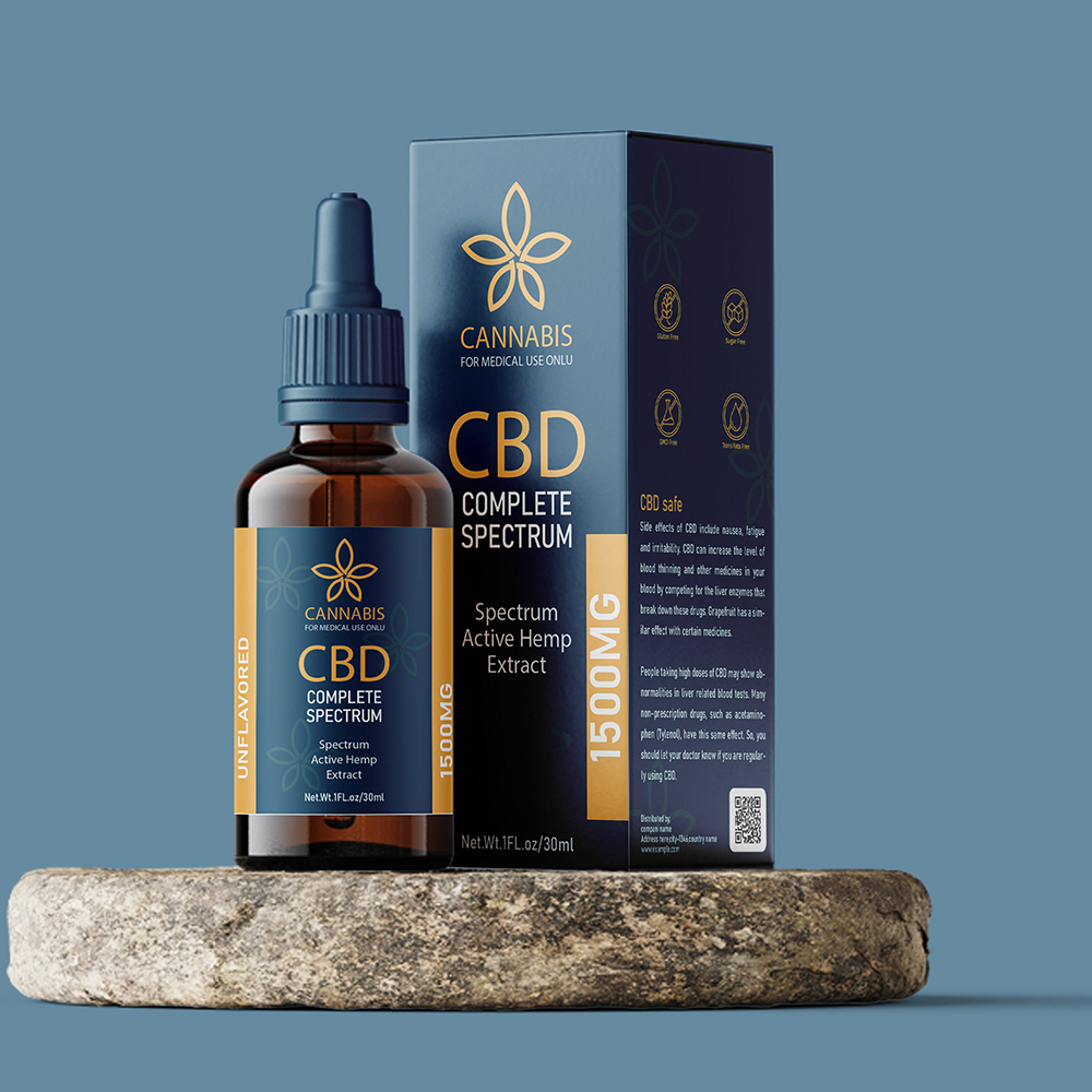 Modern Hemp Oil Dropper Bottle Boxes