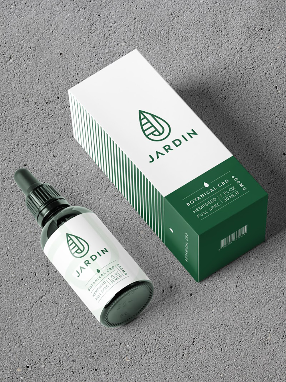 Modern Hemp Oil Dropper Bottle Boxes