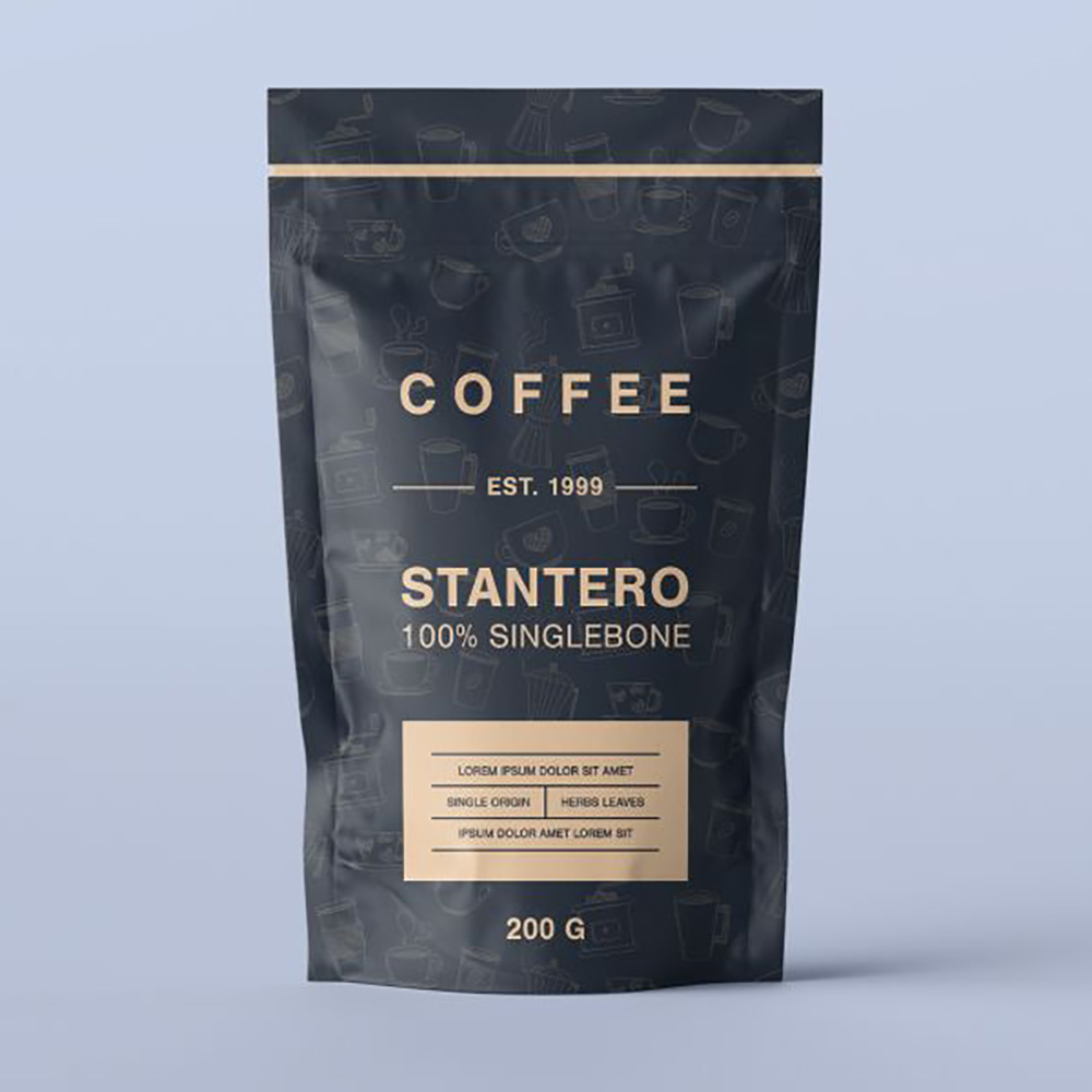 Premium coffee stand up zipper pouches with strong barrier