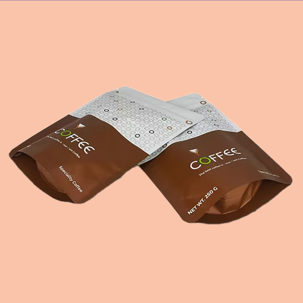 Premium coffee stand up zipper pouches with strong barrier