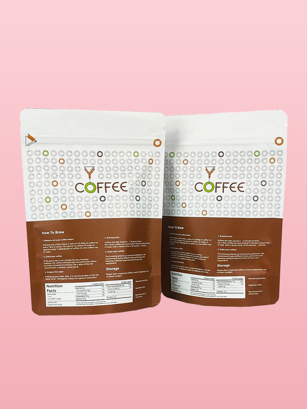Premium coffee stand up zipper pouches with strong barrier