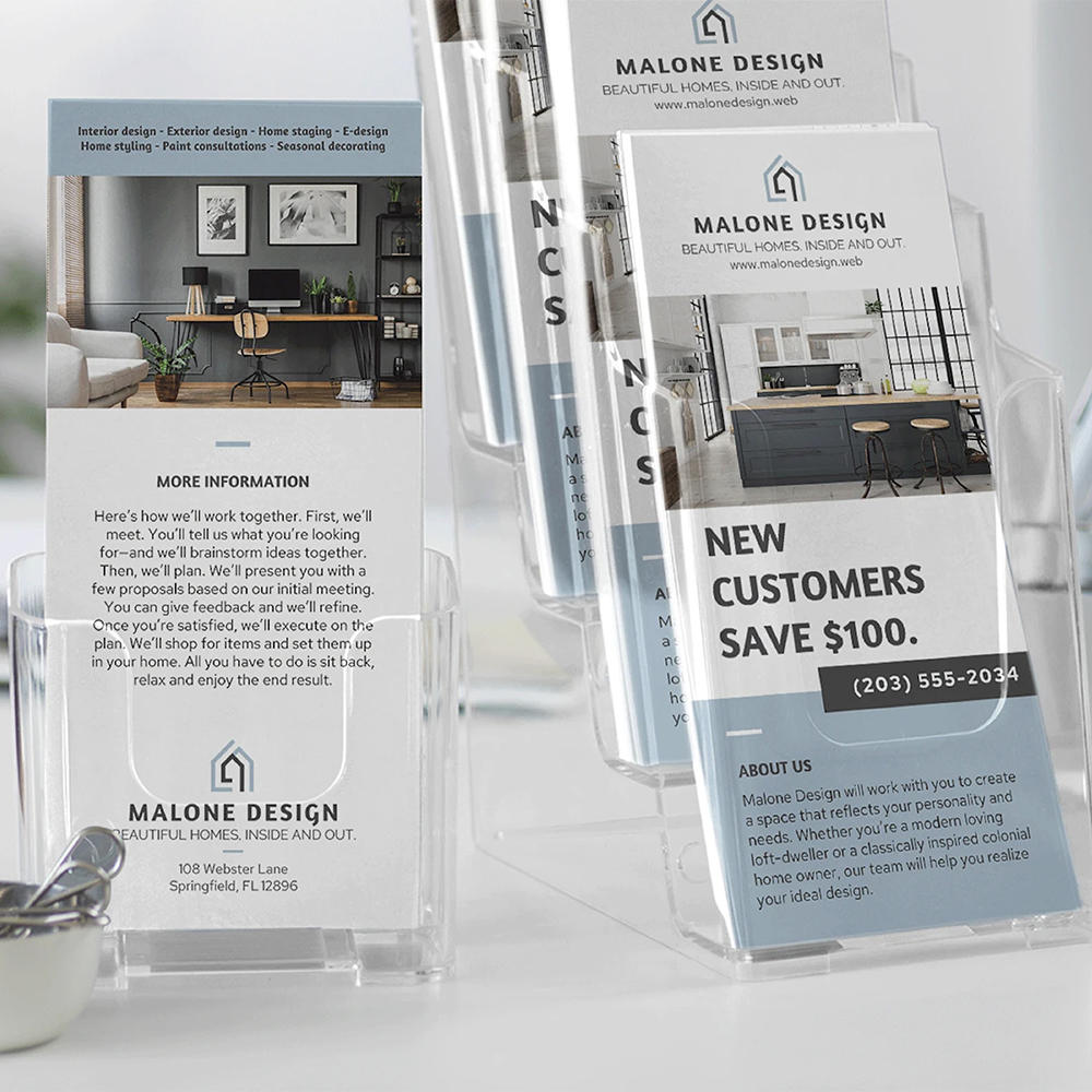 Rack cards Printing at wholesale