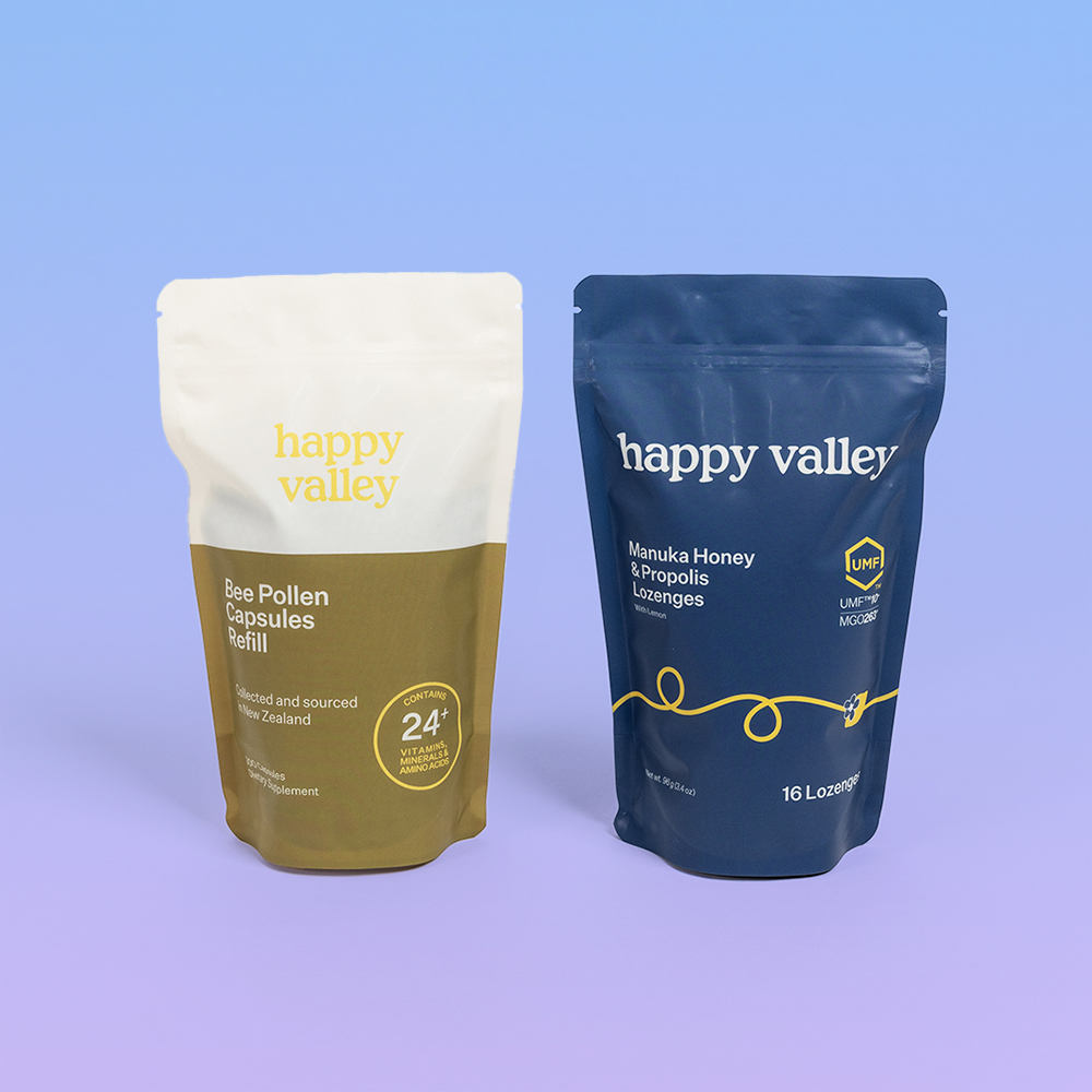 Recyclable Vitamin Packaging Bags Supplement Stand Up Pouches