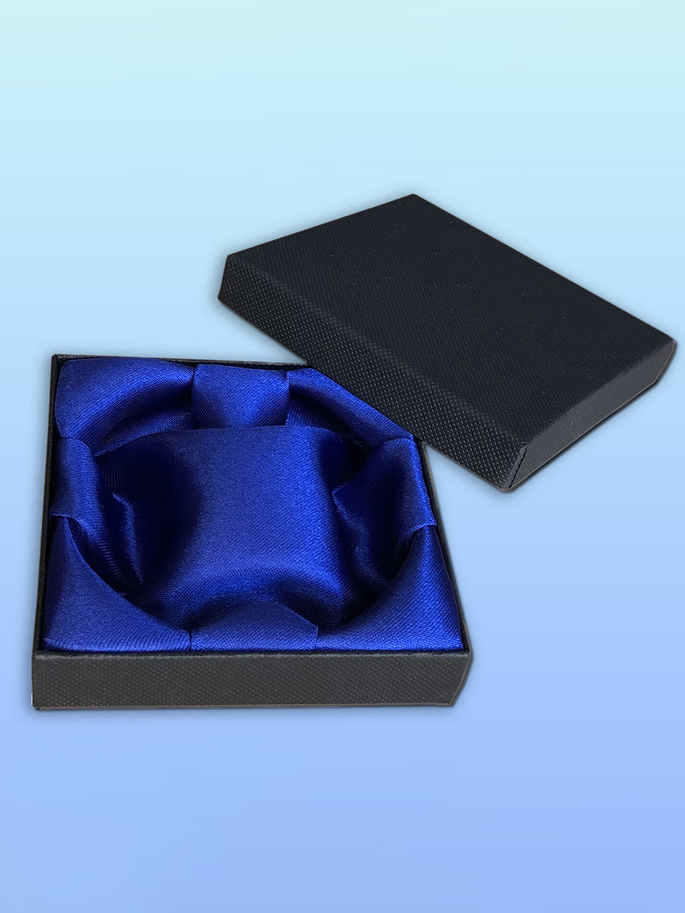 Elegant satin lined rigid packaging box for high-end items