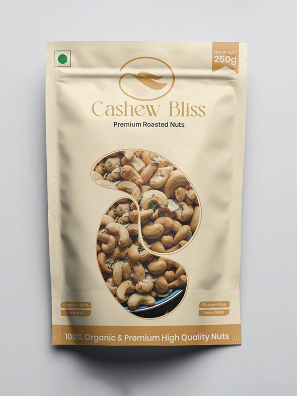 Stand Up Pouches With Window, Zipper and Euro Slot