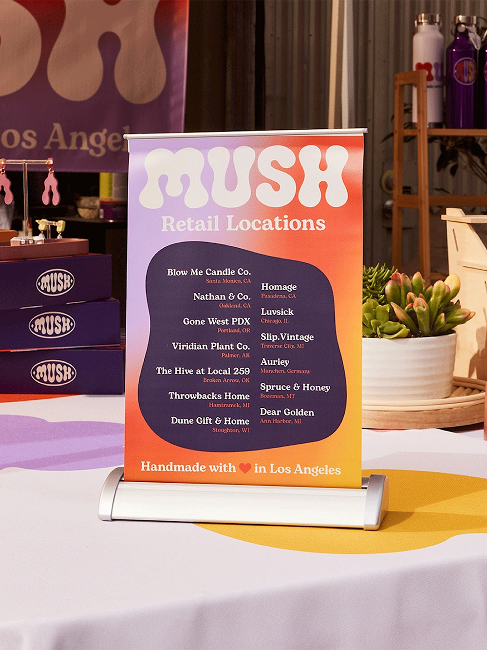 Tabletop display stand for retail product promotion