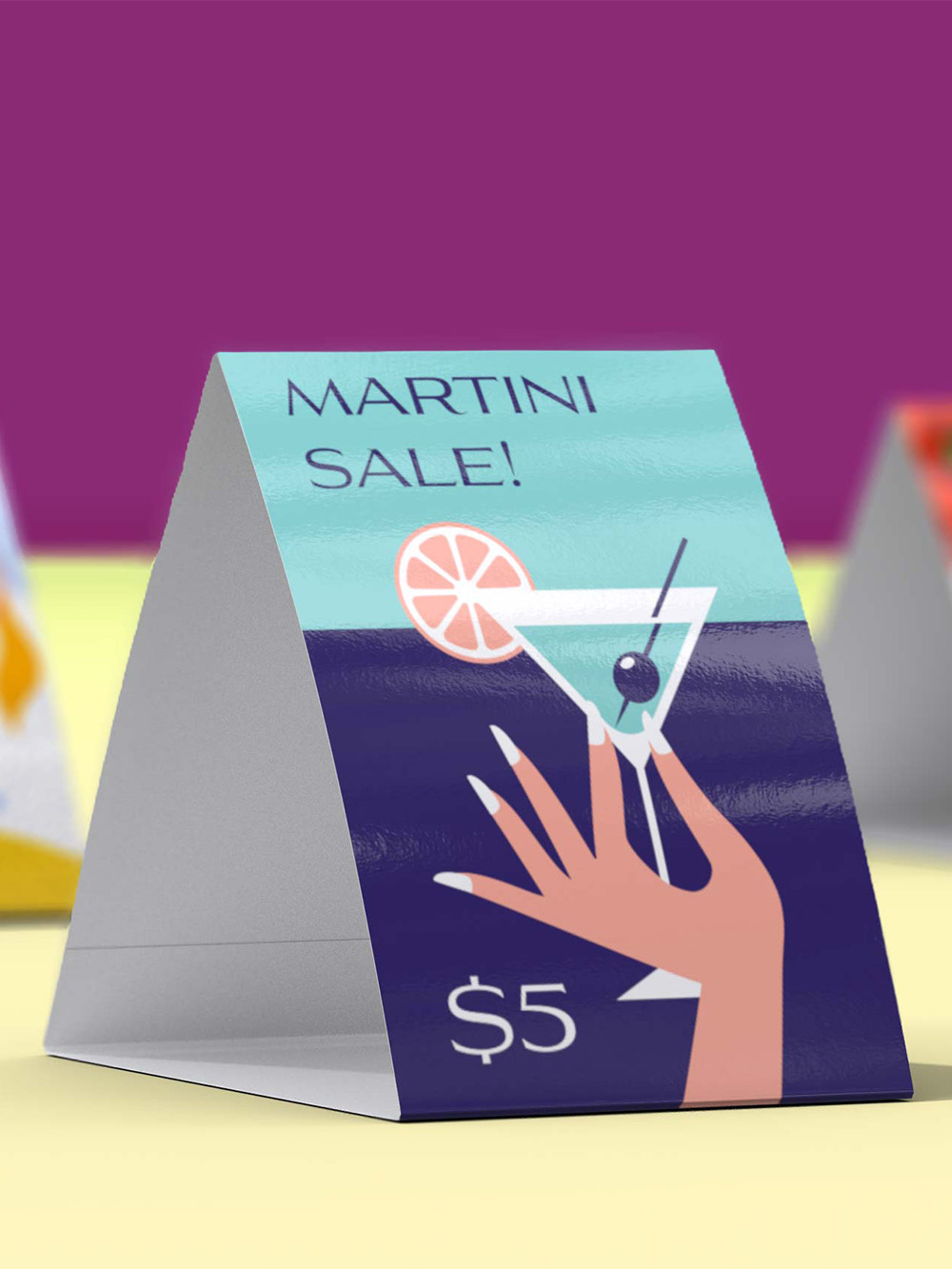 Tabletop display stand for retail product promotion