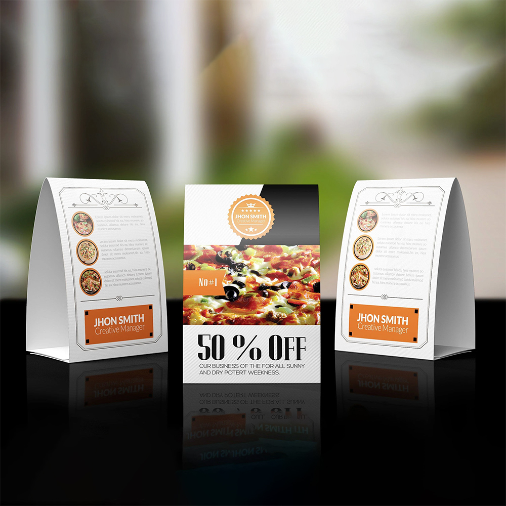 Cardboard tabletop display for store shelf branding