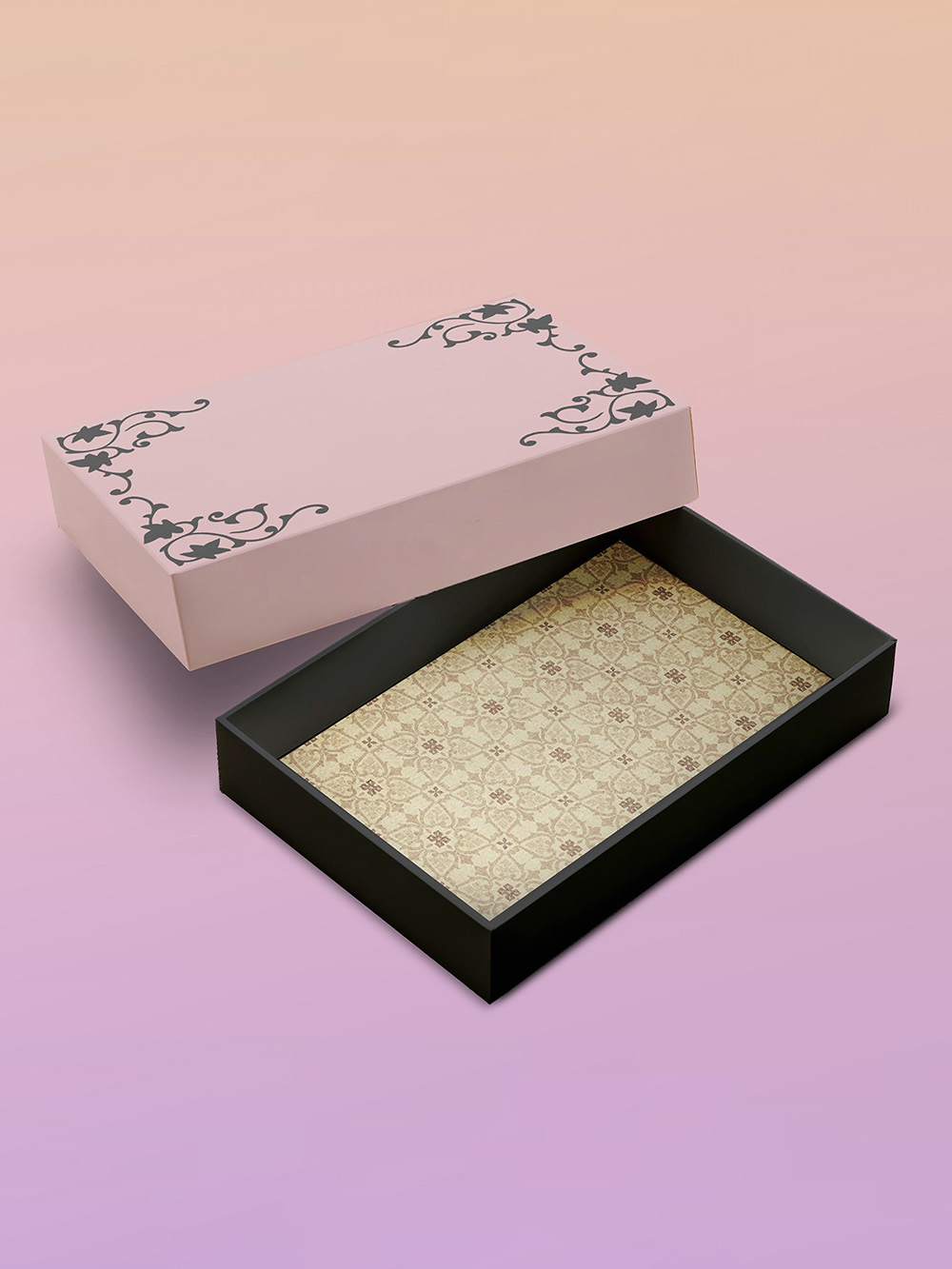 Strong and stylish telescopic lid rigid gift box