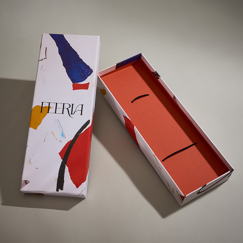 Two-piece telescopic lid rigid box with perfect closure