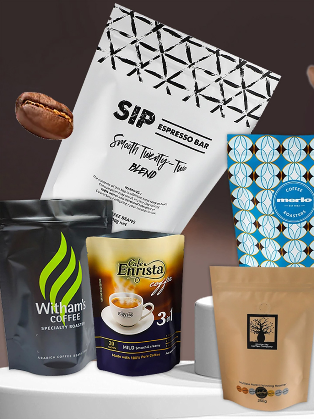 Wholesale Coffee Stand Up Zipper Pouches