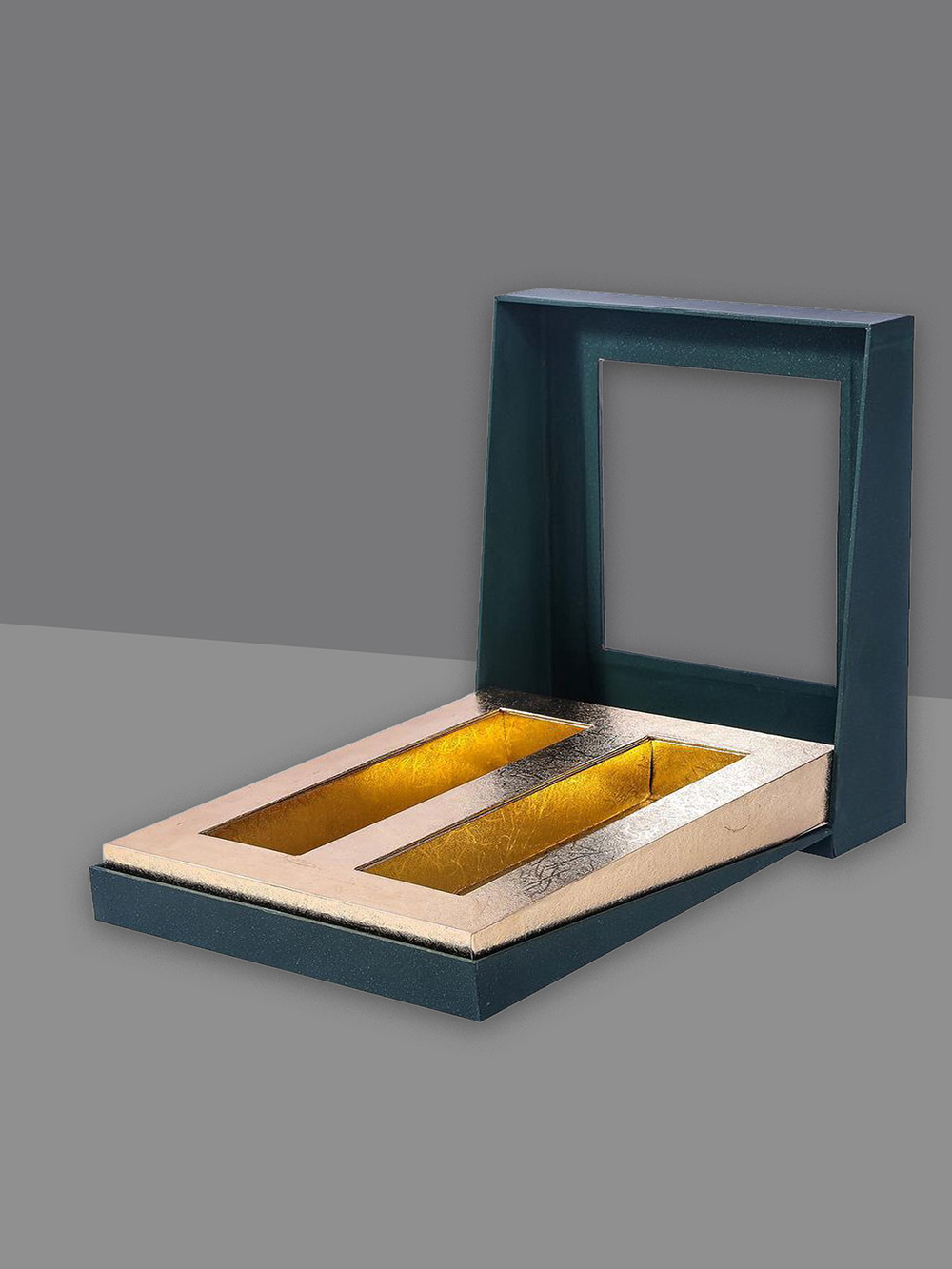 Stylish window rigid box for showcasing luxury products