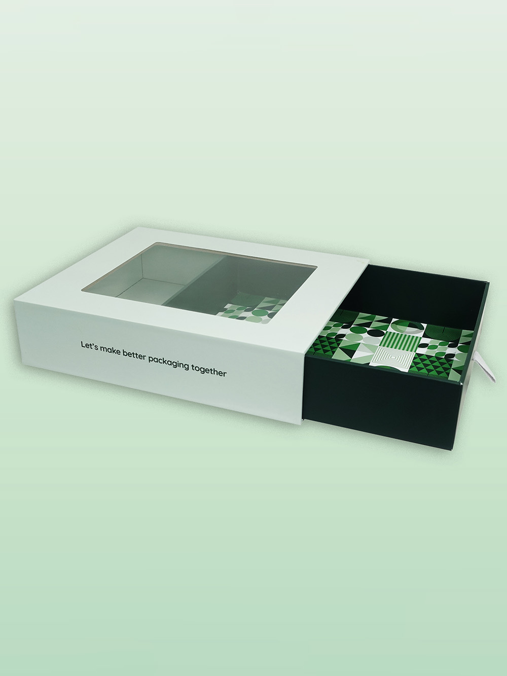 Stylish window rigid box for showcasing luxury products