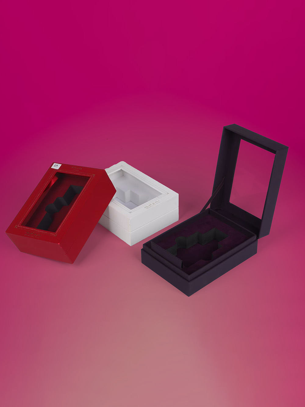 Stylish window rigid box for showcasing luxury products