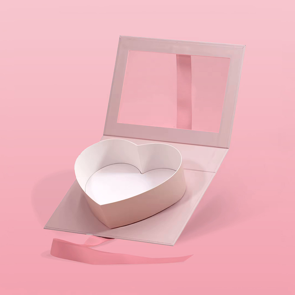 Luxury rigid box with window cutout for retail display