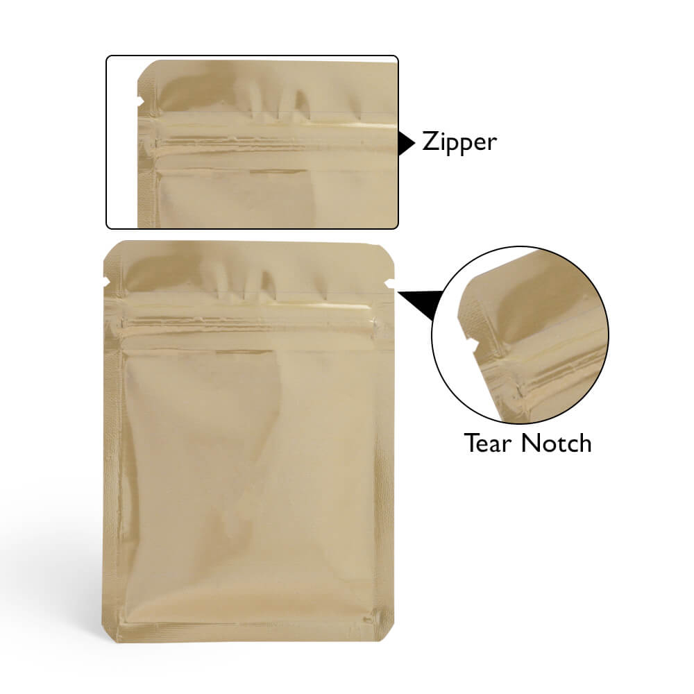 Three Side Seal Zipper Food Pouches