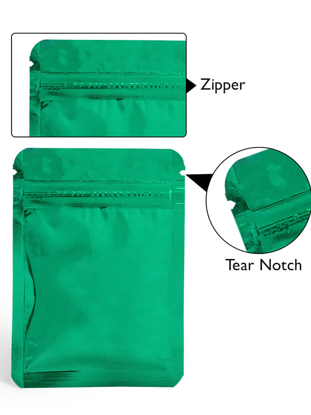 Three Side Seal Zipper Food Pouches