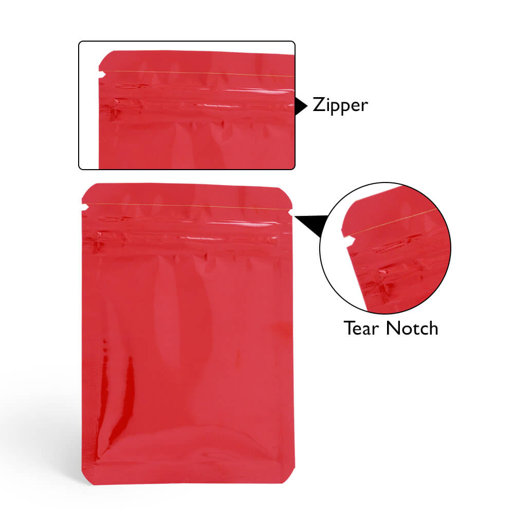 Three Side Seal Zipper Food Pouches