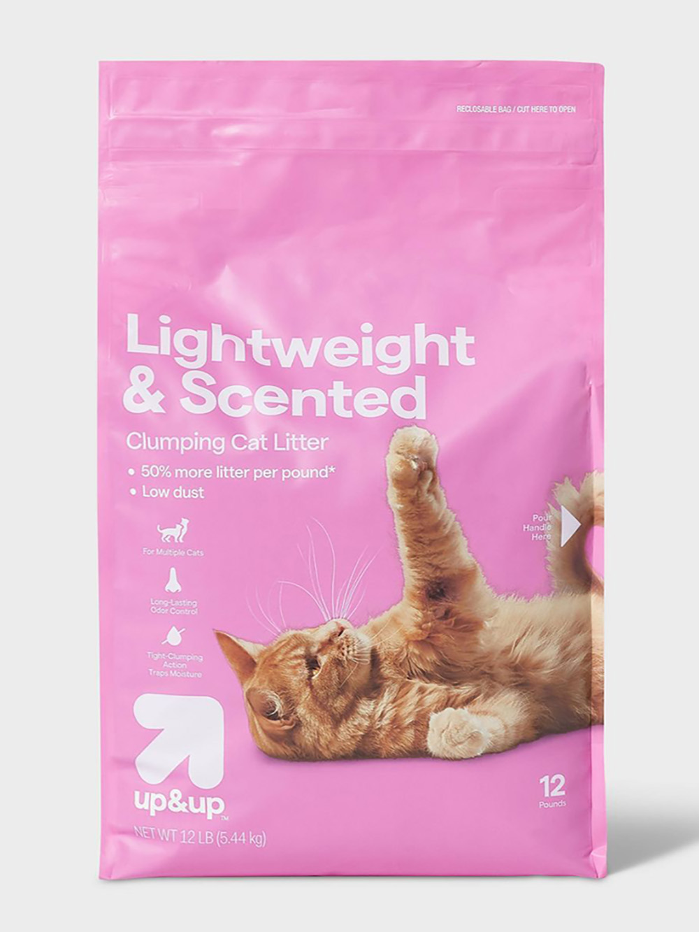 Custom Cat Litter Gusset Packaging Bags with Handle Window