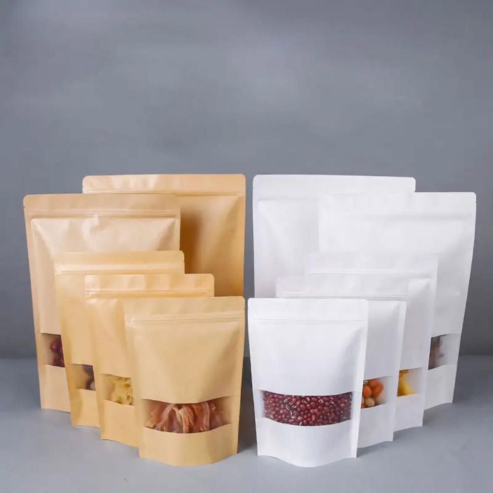 Compostable Stand Up Pouches with Window